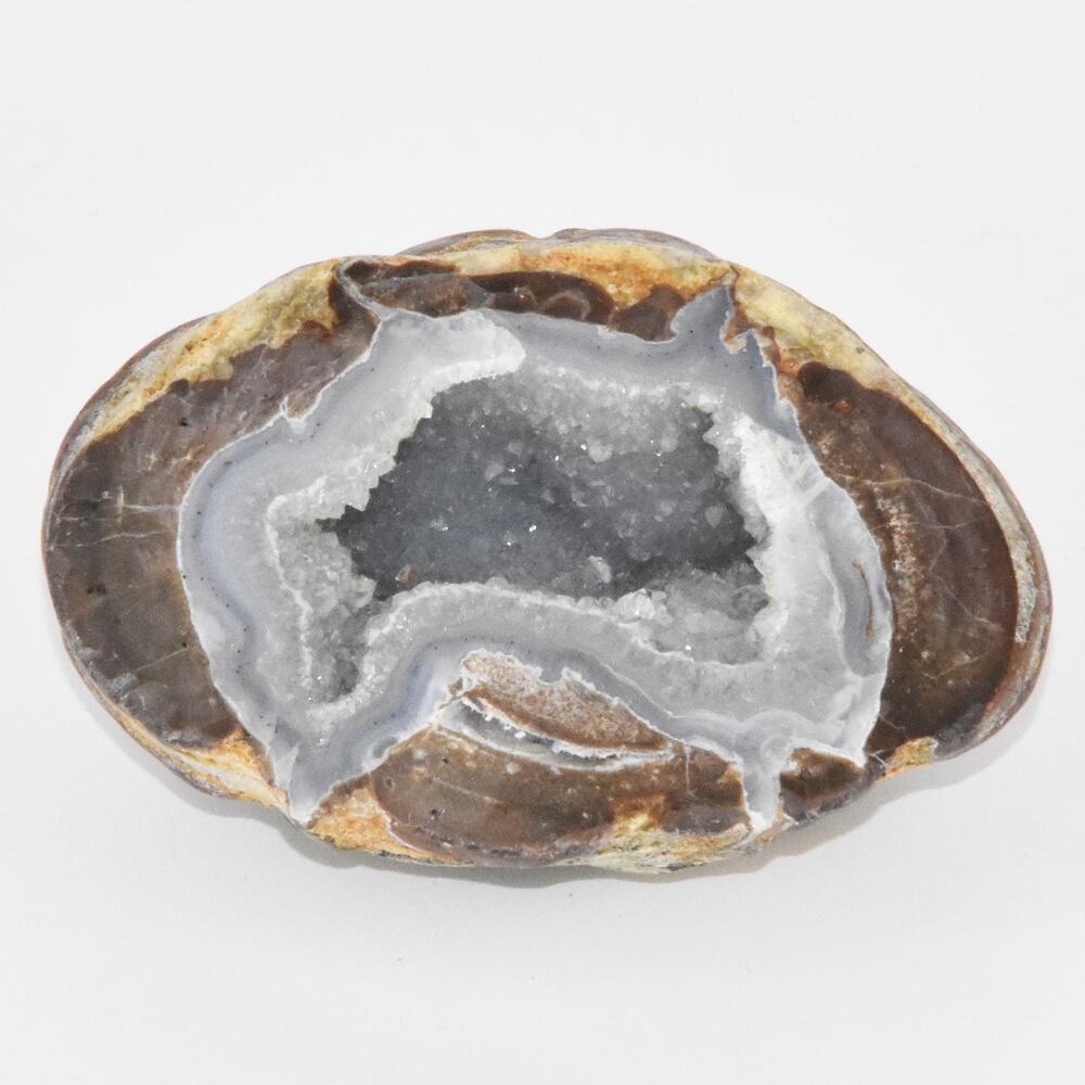 Dugway Geode with Quartz Crystals | Polished Agate Druze Mineral Specimen